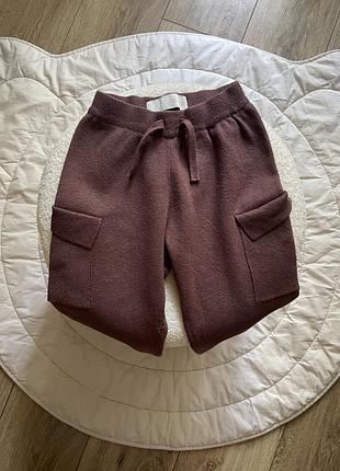 Теплі штанці джогери шоколадні zara