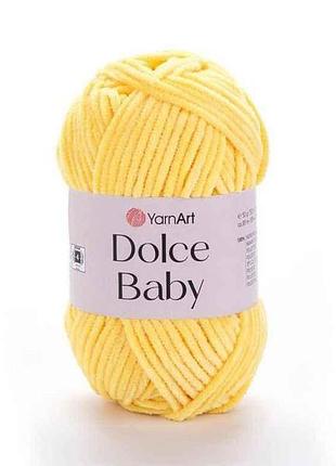 Пряжа dolce baby желтый 100% микрополиэстр 85м 50г 5шт/уп 761 тм yarnart
