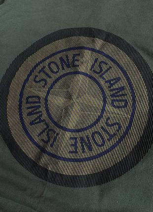 Чоловічий світшот stone island хакі з великим логотипом, розмір m