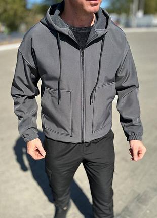 Куртка чоловіча softshell чорна 4