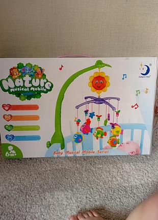 Мобіль nature musical mobile для дівчинки