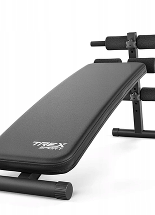 Скамья тренировочная trex sport tx-050b для пресса для силовых упражнений, фитнеса, дома, спортзала и регулярных тренировок