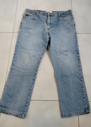 Джинси lee cooper work master lc18 блакитні класичні прямі 4xl w46 великого розміру батал штани брюки