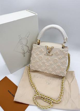 Louis vuitton capucines mini cream