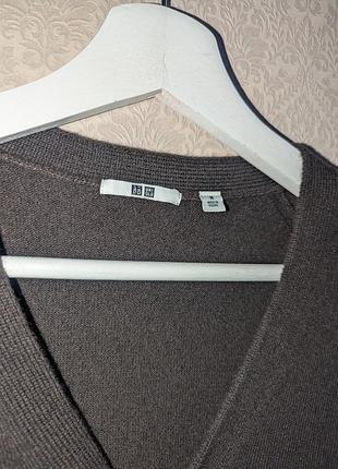 Кардиган 100% кашемир uniqlo эашмеровая кофта на пуговицах 2