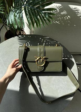 Сумка pinko love classic icon simply green/gold