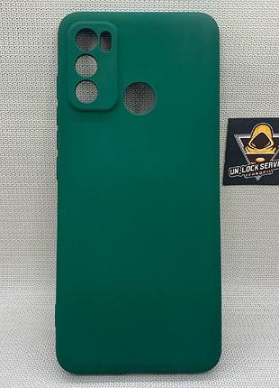 Motorola g60 softtouch silicone протиударний чохол софт тач зелений