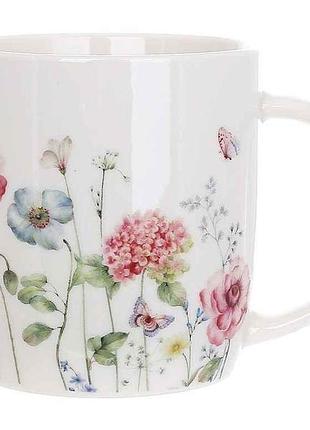 Чашка 320мл порцелянова flower garden тм bonadi