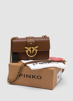 Сумка pinko mini love bag one simply brown/gold