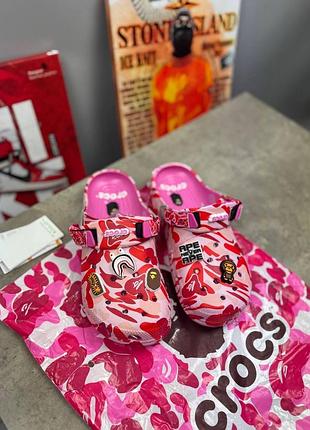 Шлепанцы crocs x bape 6