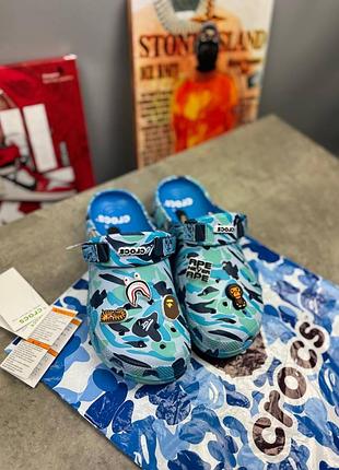 Шлепанцы crocs x bape 7