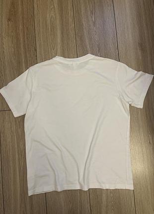 Базова біла футболка h&m, s 4