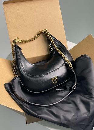 Сумка pinko mini brioche bag hobo black