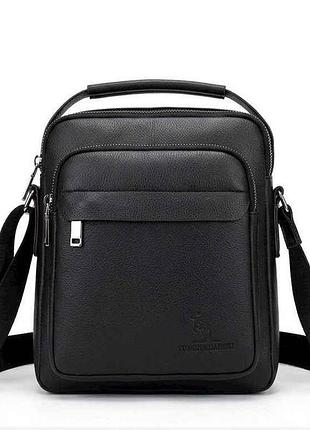 Сумка чорний 24*21*6см чоловіча через плече екошкіра 8068 тм китай