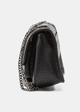 Сумочка кожаная saint laurent черная 4