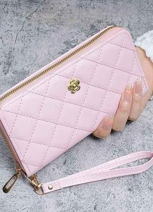 Гаманець жіночий 20*11*2,5см рожевий екошкіра 808-2 тм китай