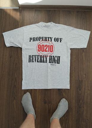 Вінтажна футболка beverly hills 90210 vintage 90s shirt (розмір l).