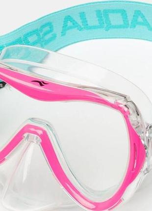 Маска для дайвинга aqua speed alize fs 62933 розовый, голубой one size