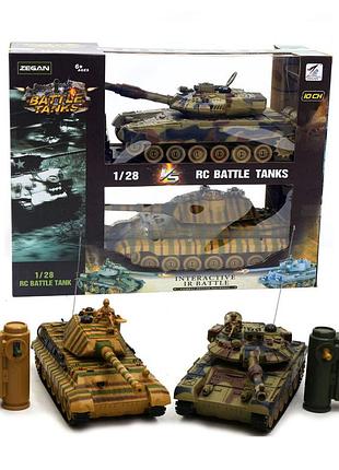Танковый бой на радиоуправлении 2 танка танки t-90, аккумуляторы 4.8 v, пульты 2.4 gmhz, звуки, подсветка,