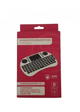 Бездротова мініклавіатура з тачпадом ape electronics