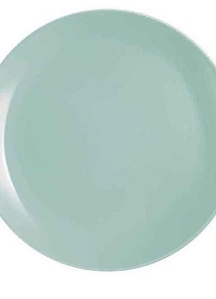 Тарелка обеденная 25см diwali light turquoise круглая тм luminarc