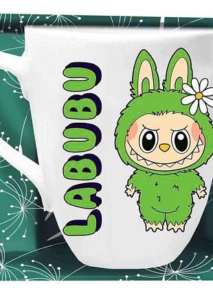 Чашка 200мл labubu зелений в под. коробці тм farglass