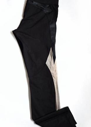Лосины спортивные h&amp;m женские черные s / лосины на спорт / отрывные лосины