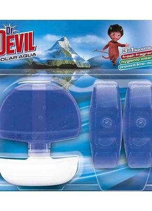 Блок для туалетов 3шт подвесной 3in1 55мл полярная вода тм dr.devil