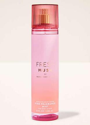 Парфумований спрей bath & body works fresh musk 236 мл