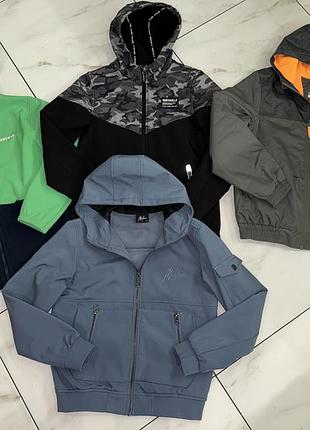 Демисезонная куртка софтшелл softshell на мальчика разные на 10-11-12лет (рост 140-146-152см)