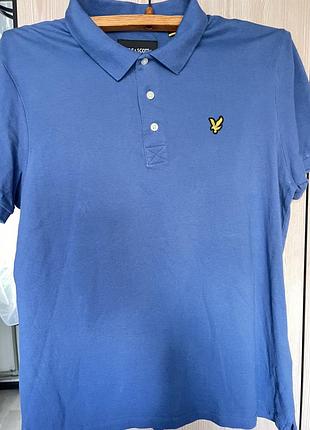 Чоловіче поло lyle & scott синє розмір l 5