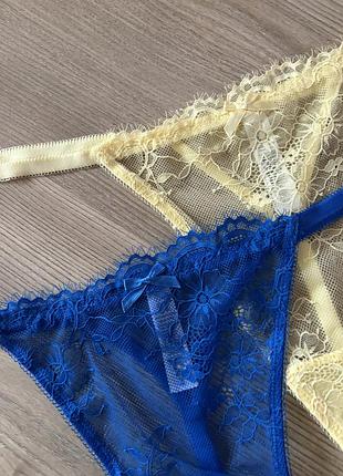 Мереживні трусики стринги комплект primark 2