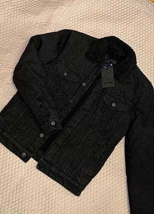 Чоловіча джинсова куртка only&sons onstlois jacket чорна, розмір xs