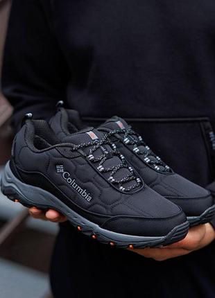 Чоловічі чорні кросівки columbia firecamp fleece gore-tex black grey orange х коламбія 44