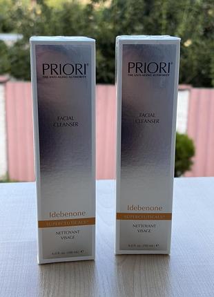 Гель для вмивання priori idebenone complex superceuticals facial cleanser антивіковий, 180 мл