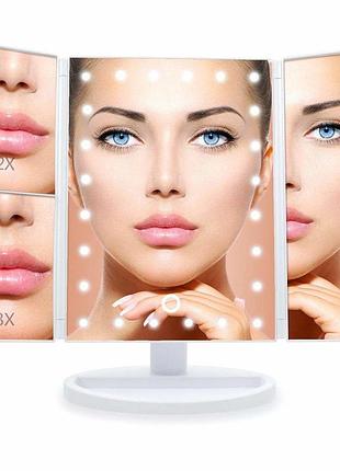 Дзеркало для макіяжу з led підсвічуванням superstar magnifying mirror. уцінка!!!