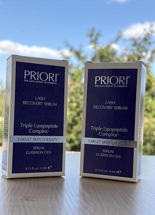 Засоби для росту вій priori lash recovery serum з потрійним ліпопептидним комплексом, 4 мл