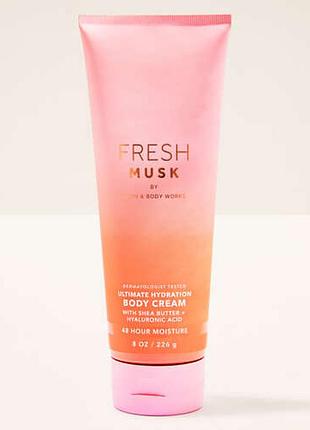 Крем для тіла bath & body works fresh musk 226 г