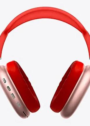 Бездротові повнорозмірні стерео bluetooth навушники macaron p9 max червоний