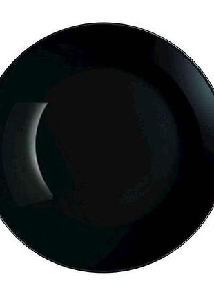 Тарелка глубокая 200мм круглая diwali black p0787 тм luminarc