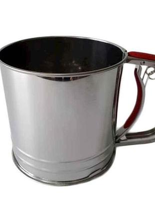 Кружка-сито нерж. сталь с силиконовой ручкой 10*12,5см vt6-19599 18887 тм vitol