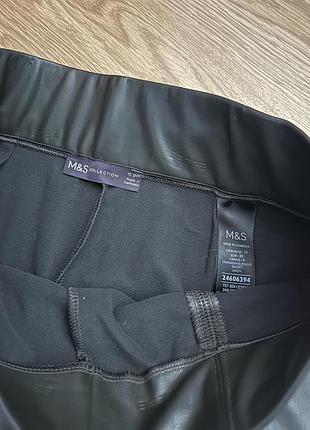 Шкіряні теплі легінси mark and spencer 4