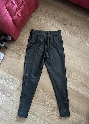 Шкіряні теплі легінси mark and spencer 3