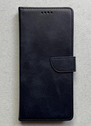 Samsung galaxy s25 fe чехол-книжка wave fold blue синій высококачественная искусственная кожа слоты для карт