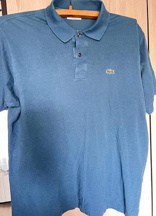 Поло чоловіча lacoste синє xl
