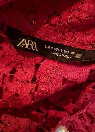 Нарядная кружевная блузка zara 4