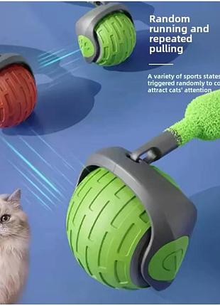 Мяч для кошек с пушистой гусеницей cat toy ball and xl1247 интерактивный смешной умный мячик