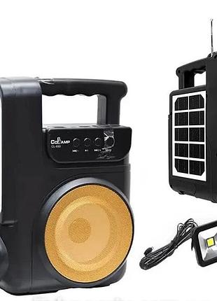 Портативная система освещения cclamp cl-830 фонарь + led лампа + солнечная панель fm bluetooth