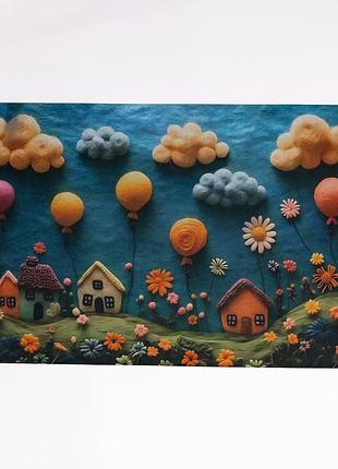 Килимок діатомітовий з 3d-ефектом whimsical village 58*38 см універсальний hp-42-34