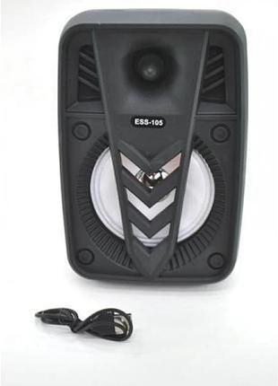 Портативная колонка-миниатюра ess-105 в стиле чемоданчика c usb/microsd/tf/fm/bluetooth/светомузыкой